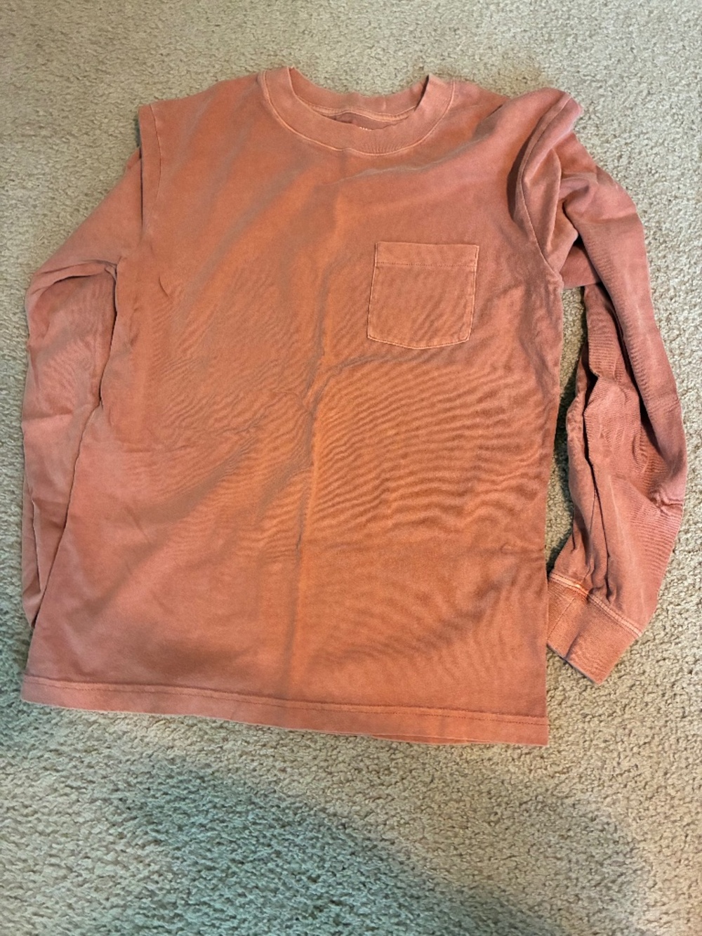 Burnt Orange No Boundaries Pocket Tee Size Small